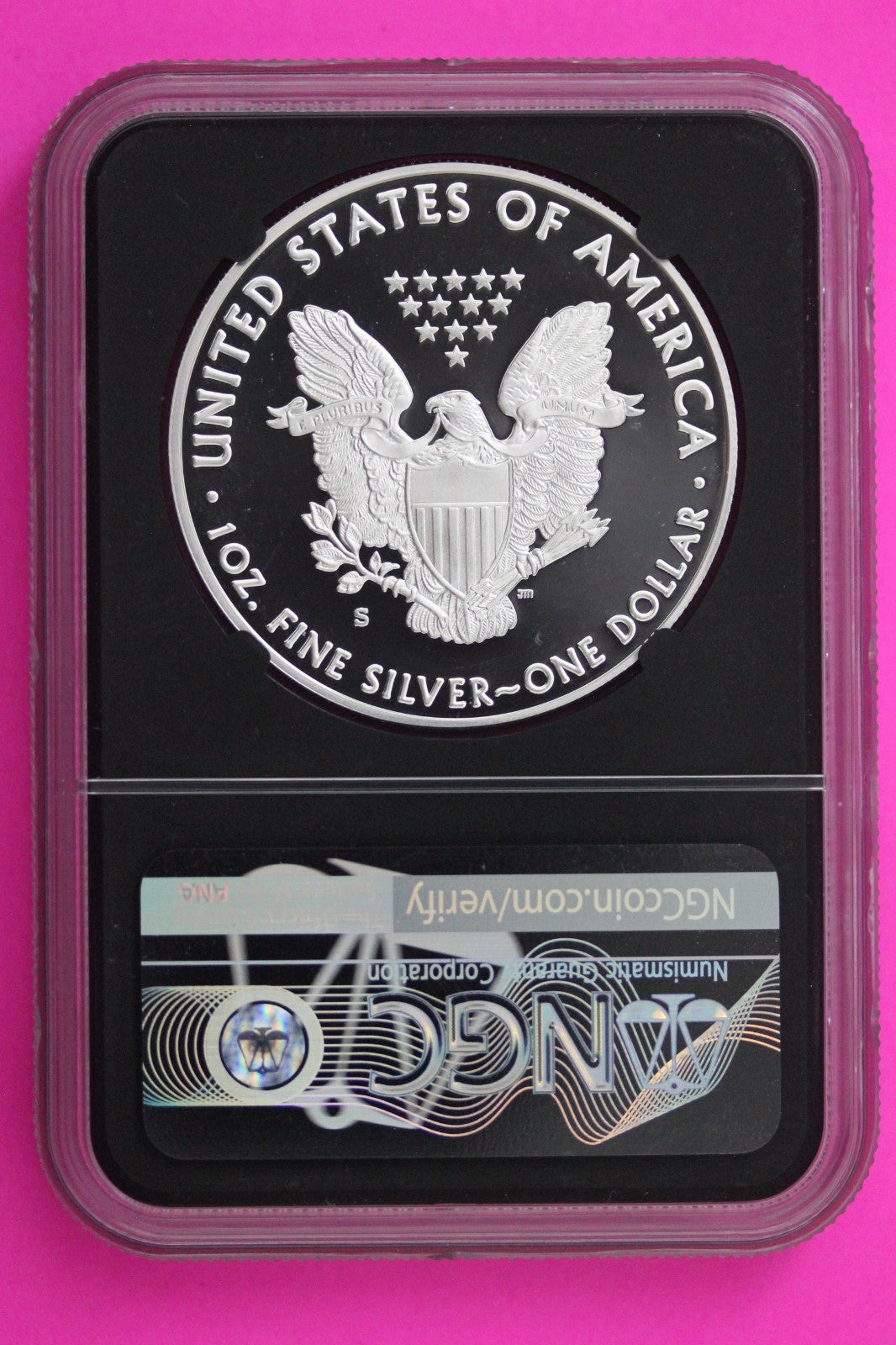 2020 S PF 70 Proof DCAM Silver American Eagle Mercanti Signature NGC Graded 289