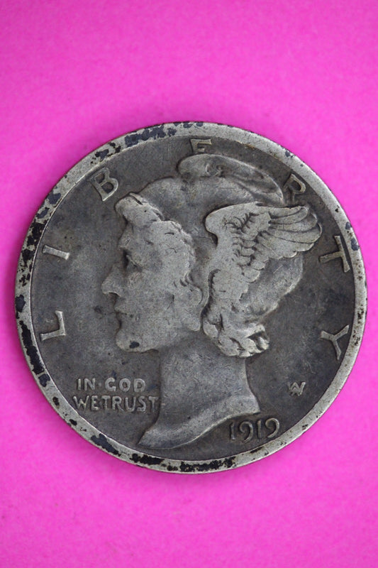 1919 S Mercury Liberty Dime Silver Guaranteed Authentic & Genuine Coin 2960