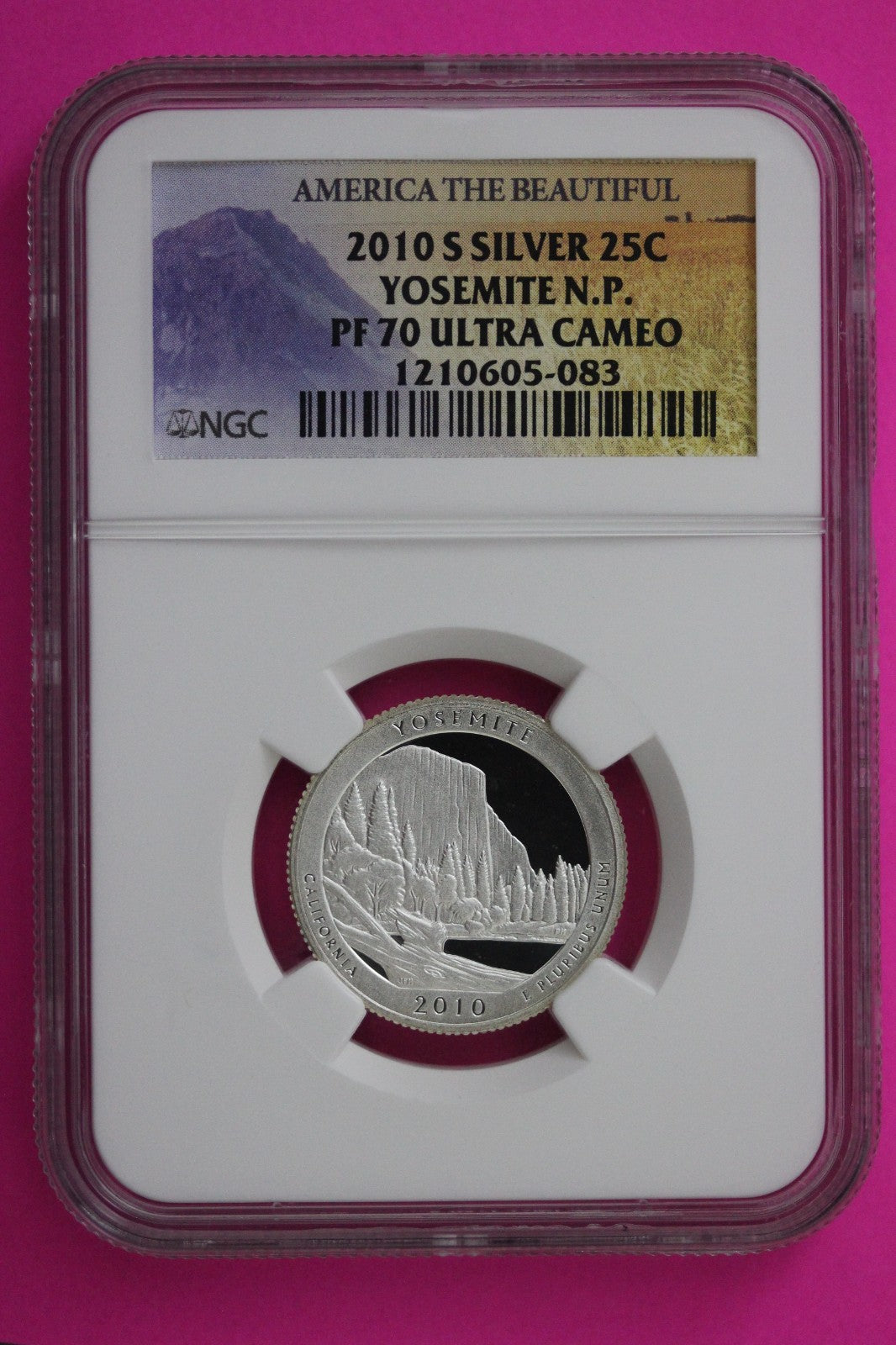 2010 S PF 70 Silver Quarter Yosemite Park ATB NGC Graded Certified Slab 371