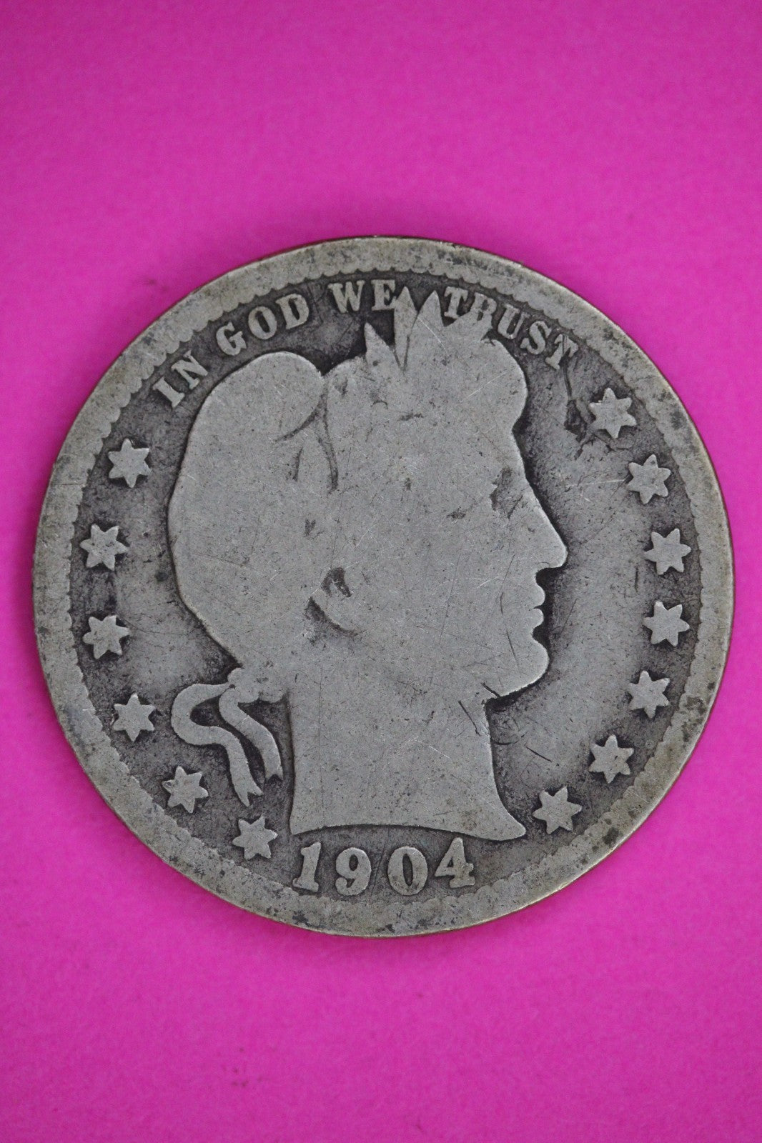 1904 O Barber Liberty Quarter Silver Guaranteed Authentic & Genuine Coin 2851