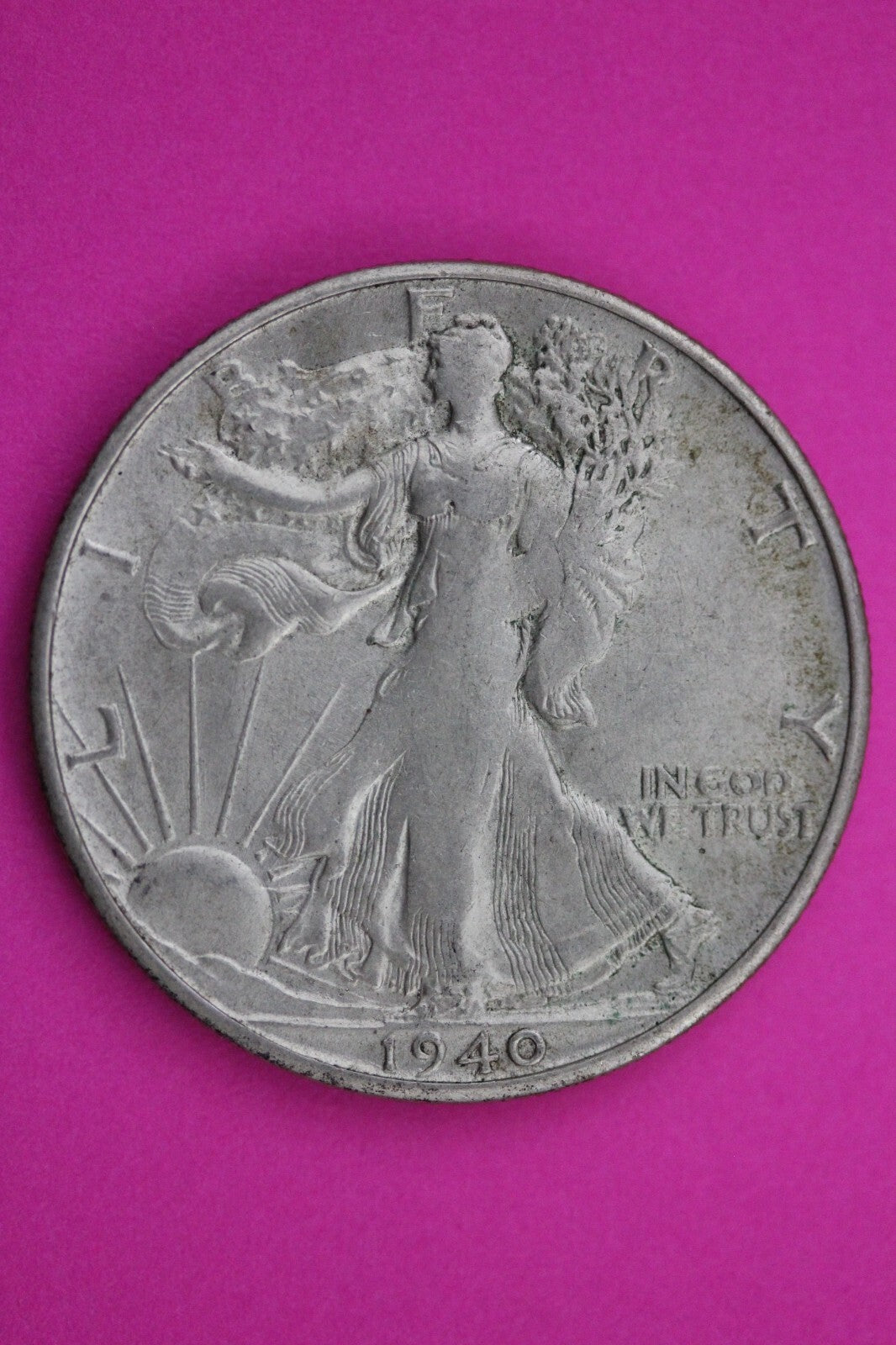 1940 S Walking Liberty Silver Half Dollar Walker Guaranteed Authentic 0331N