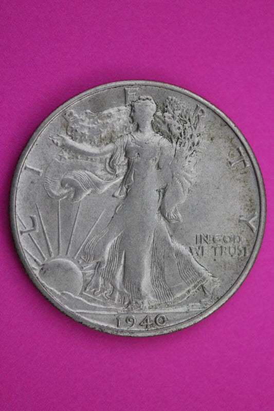 1940 S Walking Liberty Silver Half Dollar Walker Guaranteed Authentic 0331N