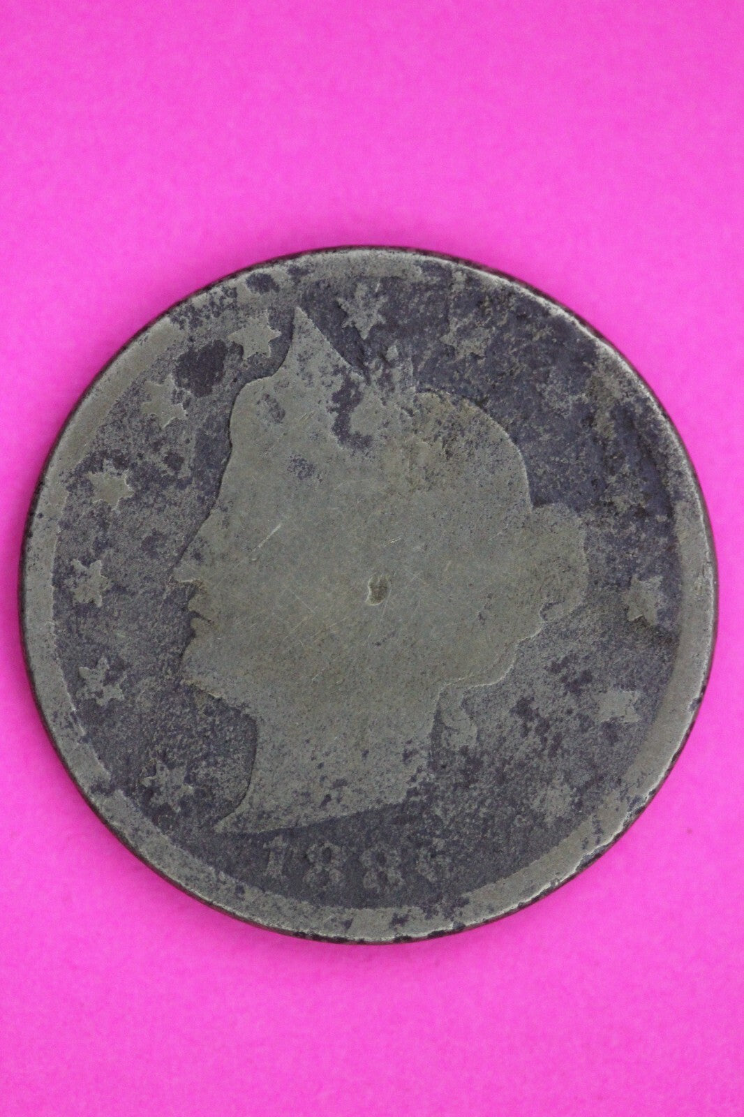 1886 Cents V Liberty Nickel Guaranteed Authentic Genuine Coin Free Shipping 1380