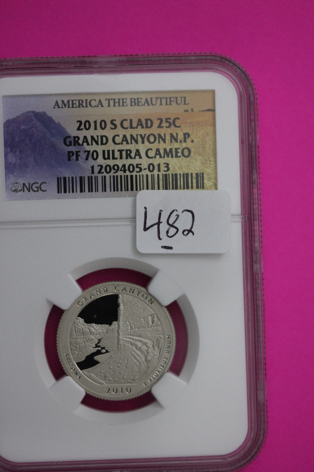 2010 S PF 70 Clad Quarter Grand Canyon Park ATB NGC Graded Certified Slab 482