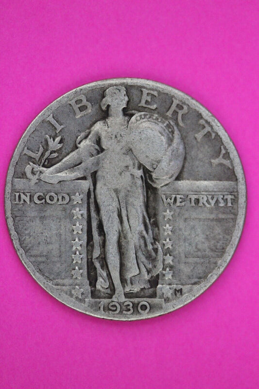 Full Date 1930 P Standing Liberty Silver Quarter You Get The Coin In Pics TOM 03