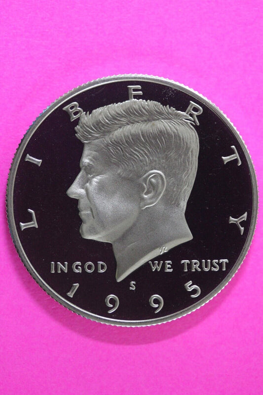 Gem Proof 1995 S Clad Kennedy Half Dollar Deep Cameo Same Coin In Pics TOM 11