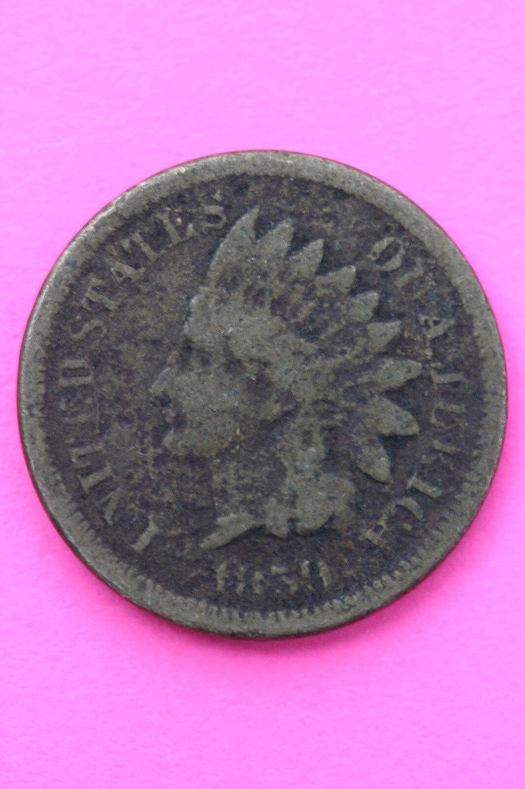 1859 Copper Nickel Indian Head Cent Penny Exact Early Type Coin Pictured 126