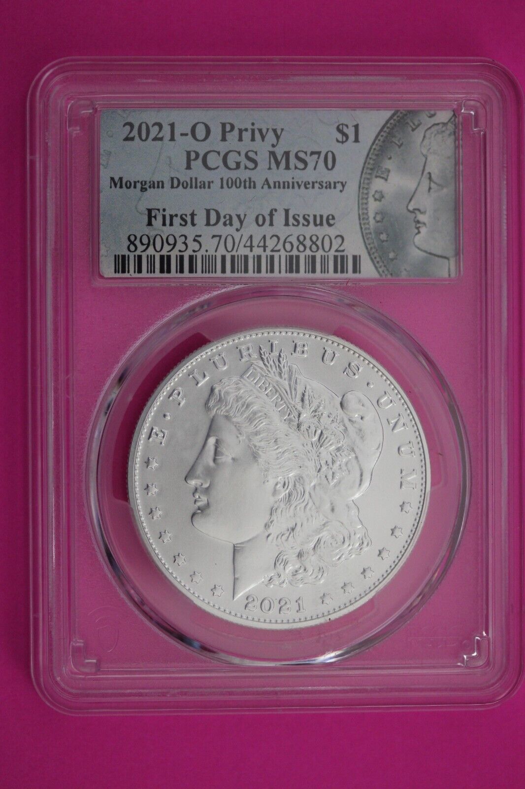Rare 2021 O MS 70 New Orleans Privy Mark Morgan Silver Dollar PCGS 1rst Day 685