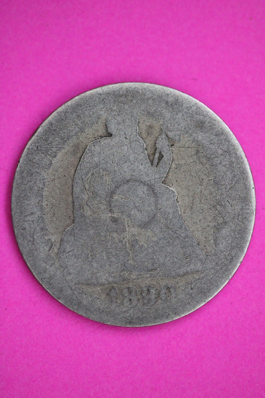 1890 P Seated Dime Silver Exact Coin Shown Low Grade Filler Damaged Bent 2762