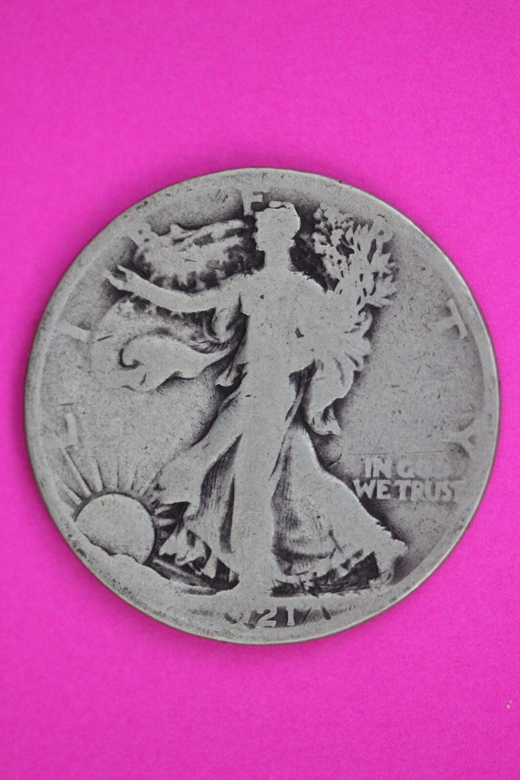 1921 P Walking Liberty Silver Half Dollar Guaranteed Authentic Genuine Coin 1506