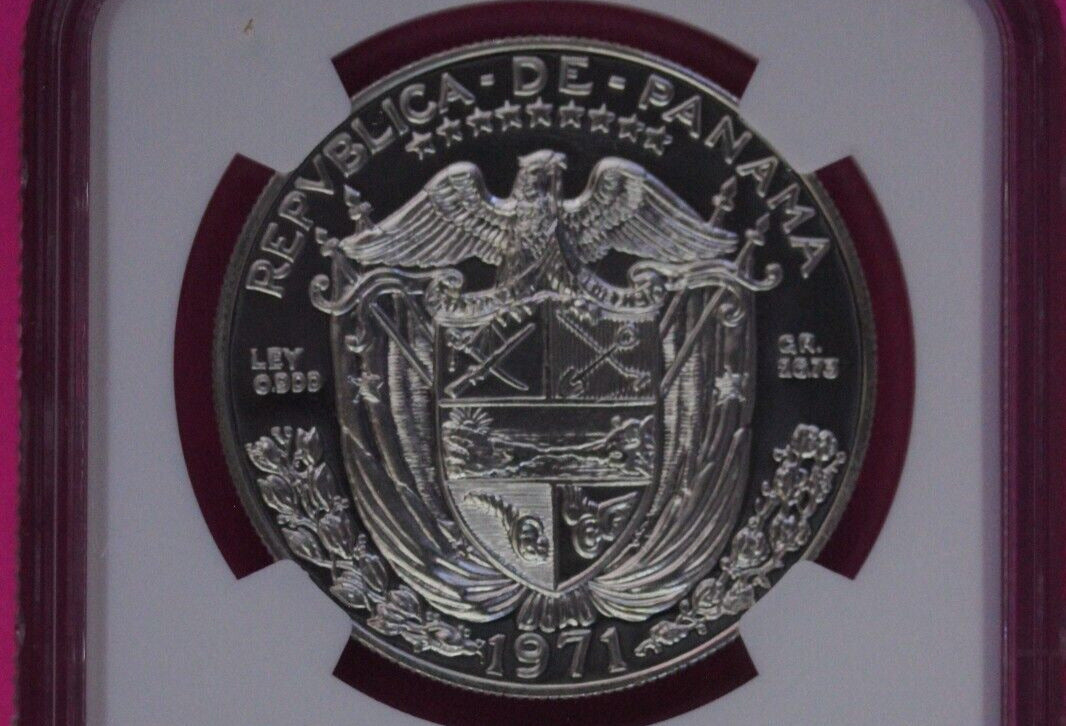 Top Pop 1971 Panama PF 69 Proof Silver Balboa NGC Certified Authentic  Slab 959