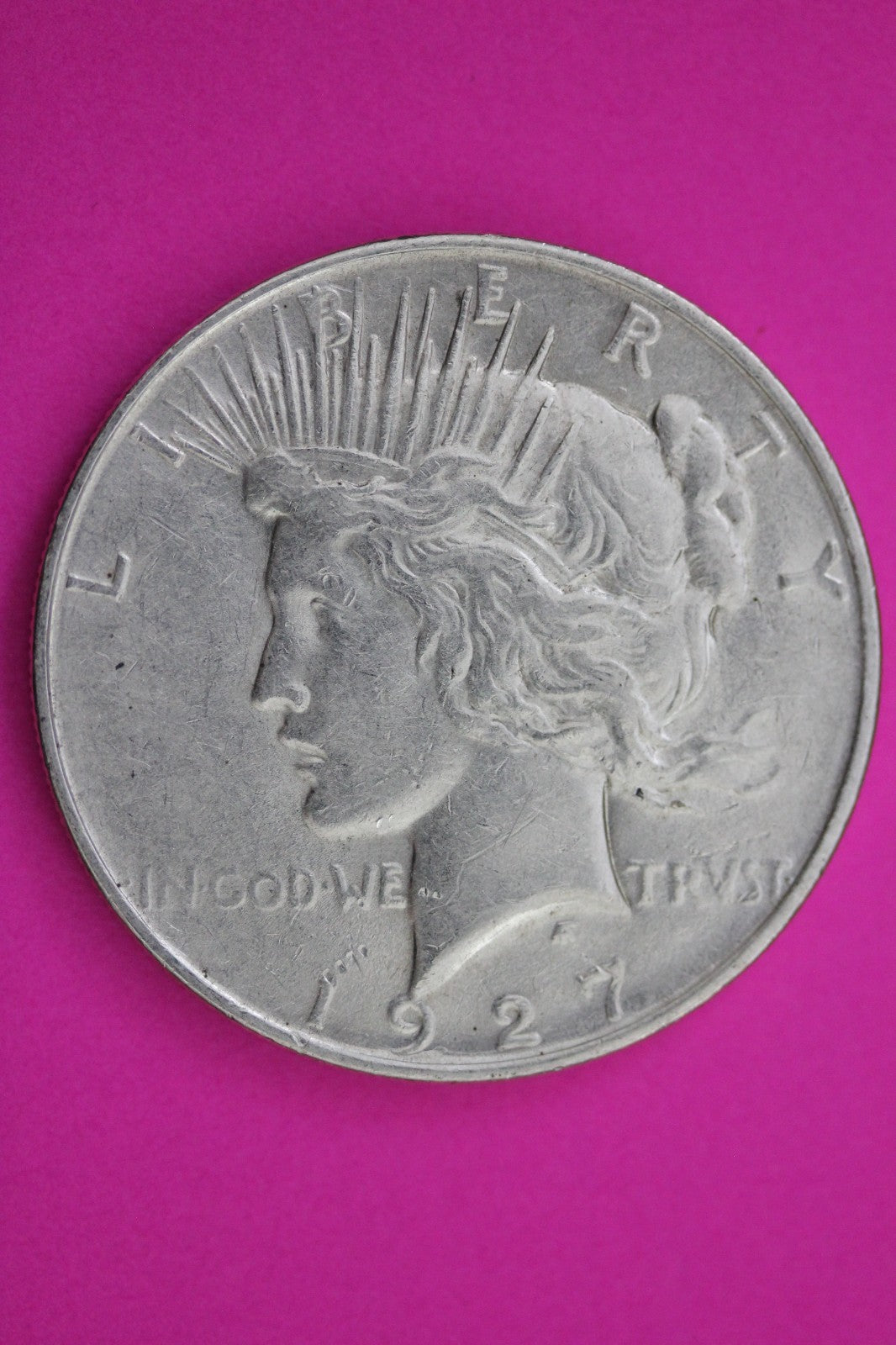 1927 D Peace Silver Dollar LIberty Coin Guaranteed Genuine American Seller 2001