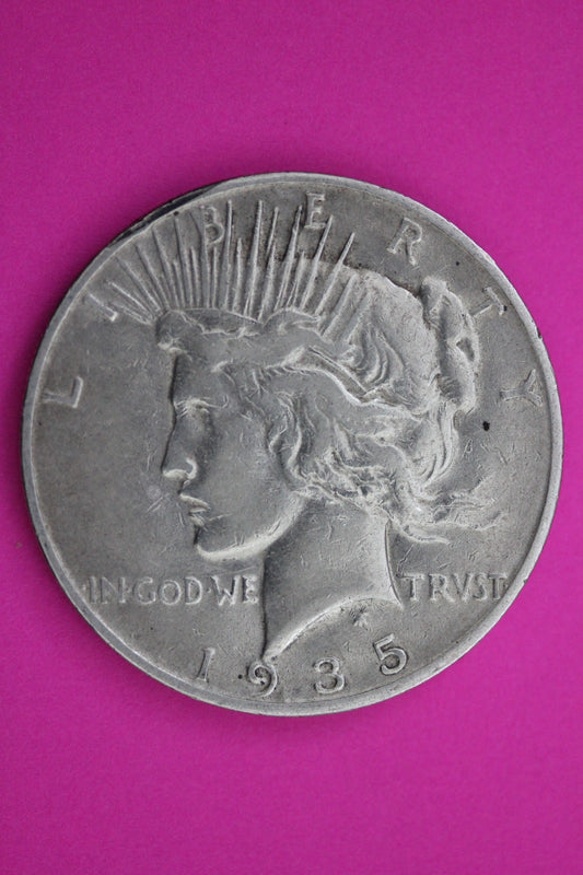 1935 S Peace Silver Dollar LIberty Coin Guaranteed Authentic U.S.A. Seller 1923