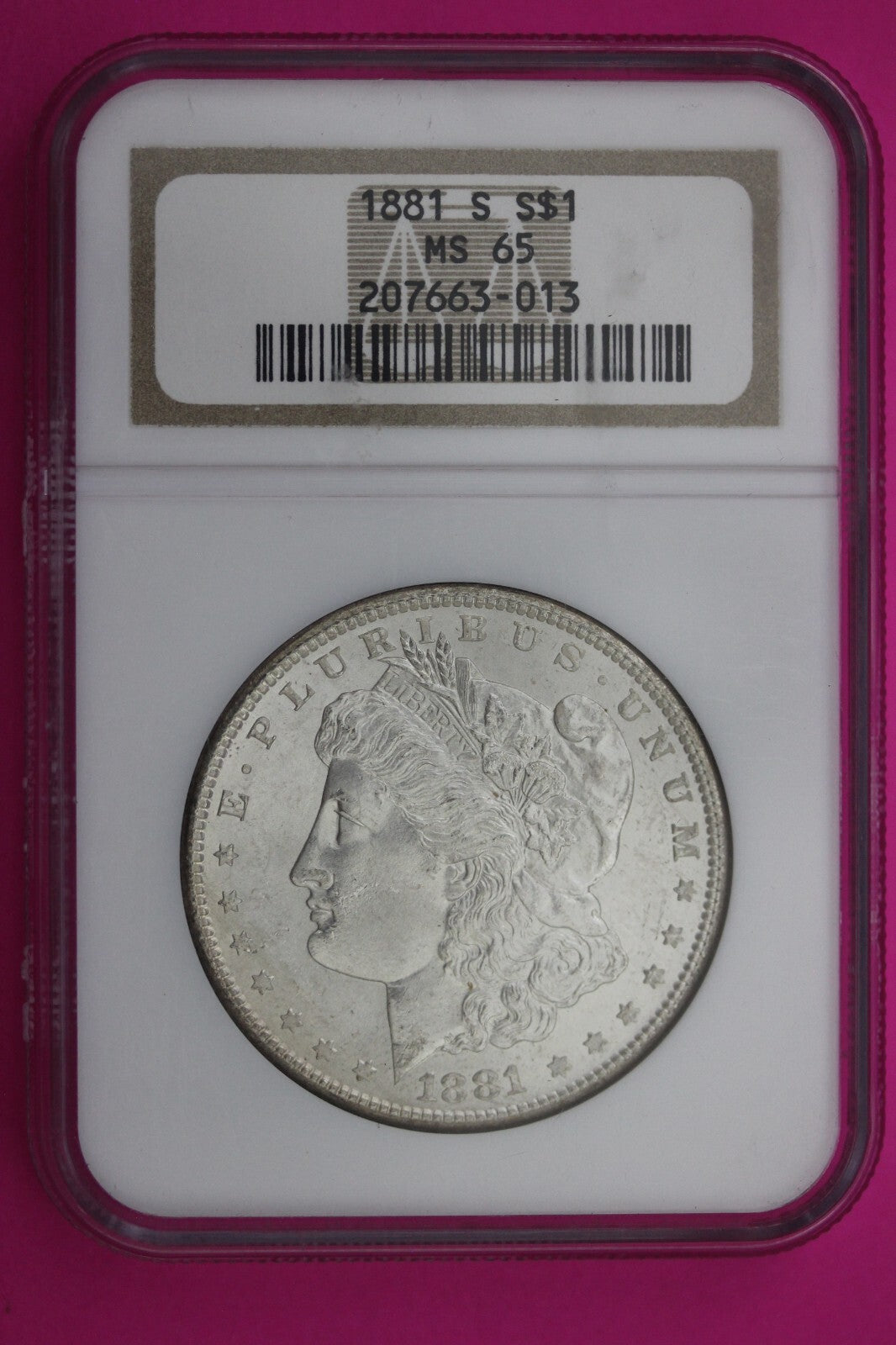 1881 S MS 65 Liberty Morgan Silver Dollar NGC Certified Graded Authentic 370