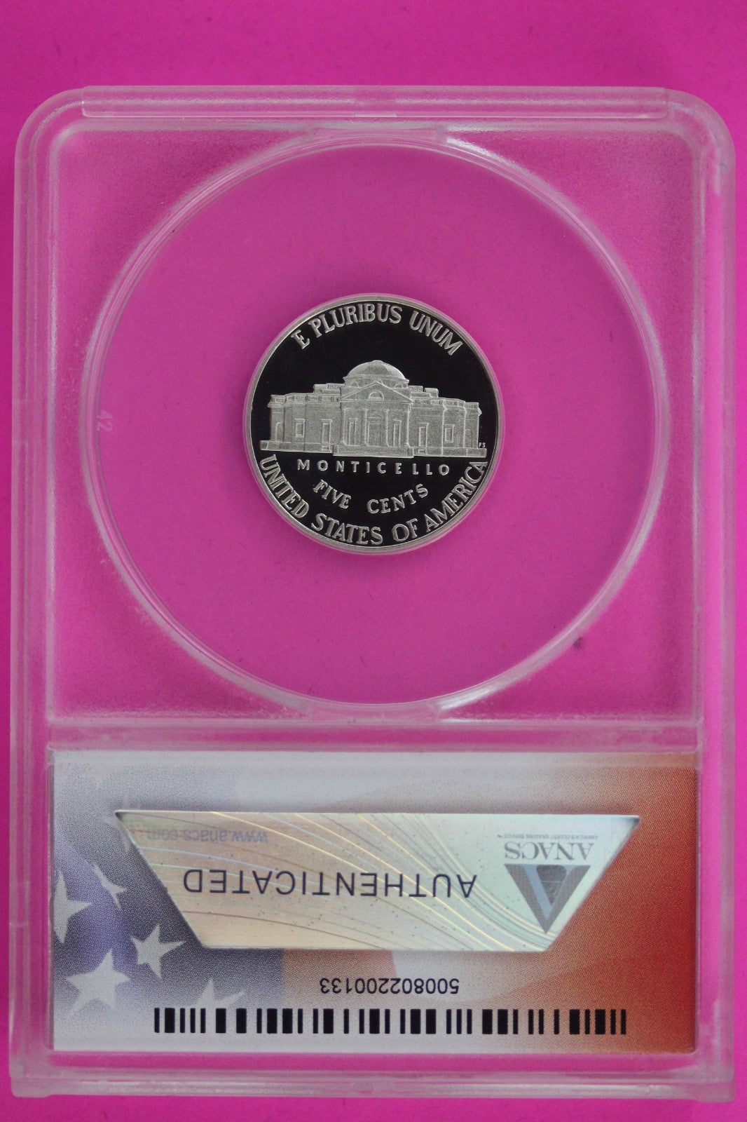 2014 S PR 70 Thomas Jefferson Nickel ANACS Certified Graded Authentic Slab 1315