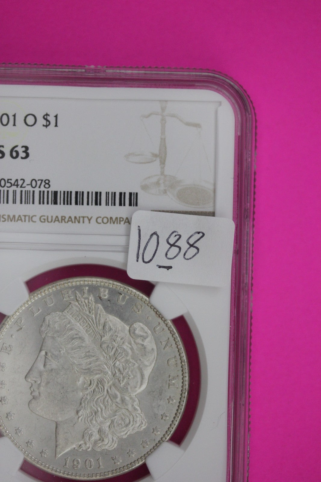 1901 O MS 63 Liberty Morgan Silver Dollar NGC Certified Graded Authentic 1088