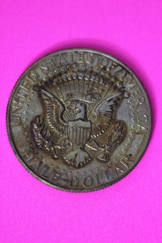Rainbow Toned 1967 P John F Kennedy Silver Half Dollar Exact Gem Coin Shown 44