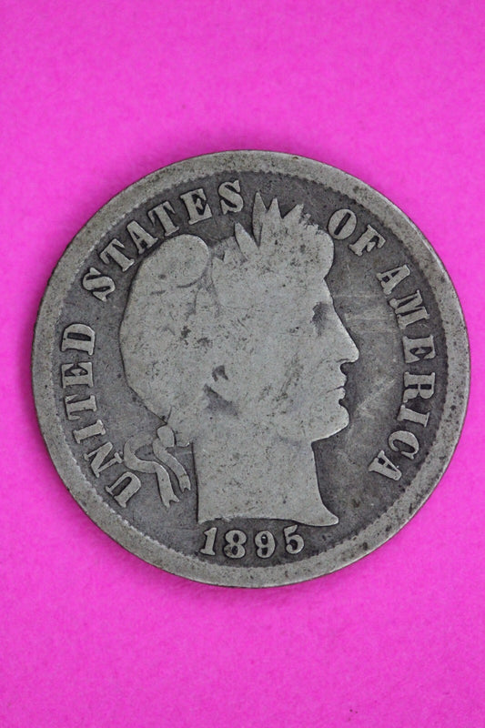 1895 S Barber Liberty Dime Silver Coin Guaranteed Authentic & Genuine 1555
