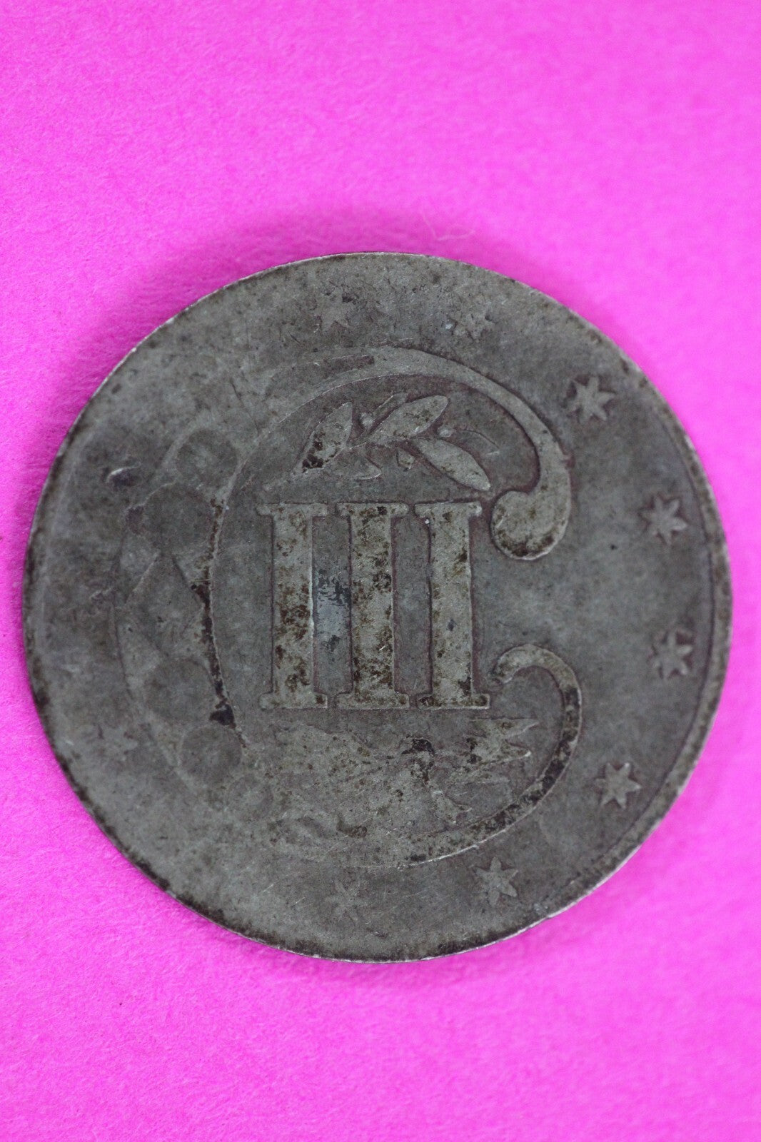 1854 Trime 3 Three Cent Silver Dime Exact Coin Shown In Pics Semi Key Date 71
