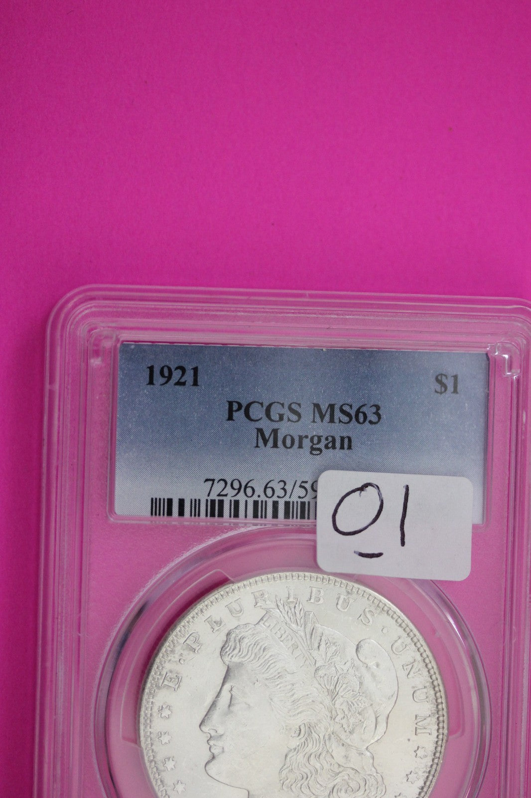 1921 P MS 63 Liberty Morgan Silver Dollar PCGS Graded Authentic Certified 01