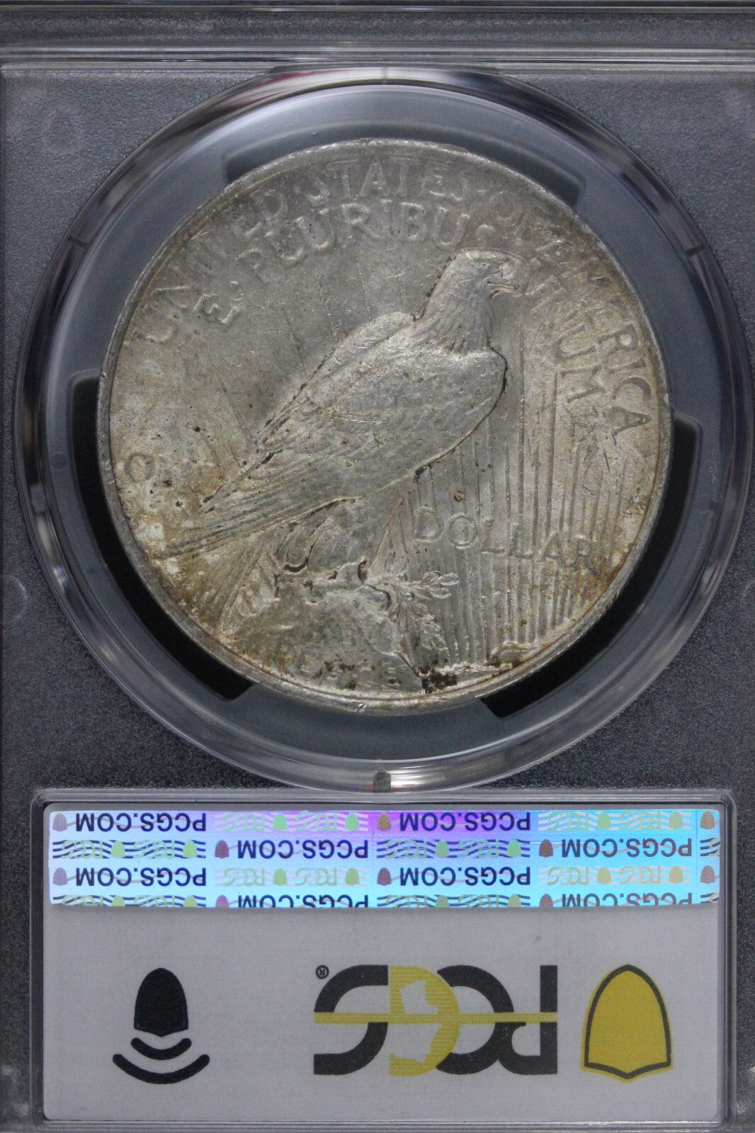 Toned 1923 P MS 62 Peace Silver Dollar PCGS Graded Certified Authentic Slab 78