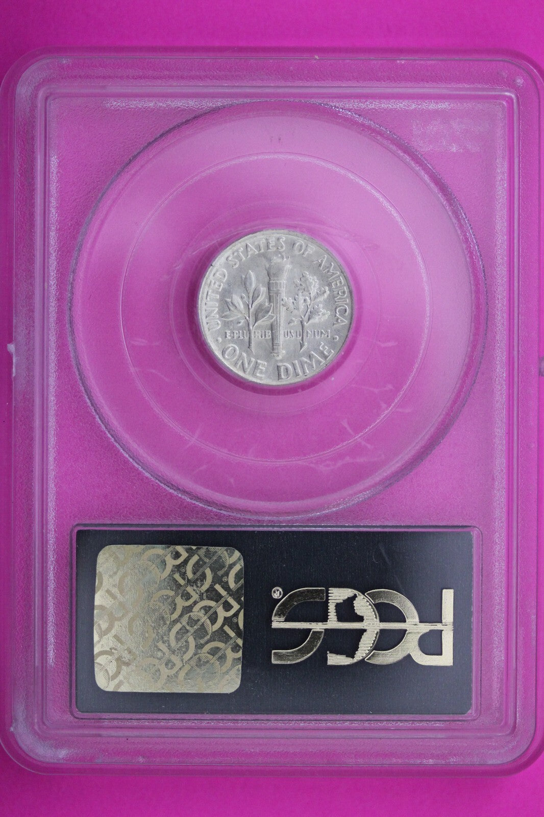 1964 P MS 64 Roosevelt Dime PCGS Green Label Sample Slab Silver Coin 381