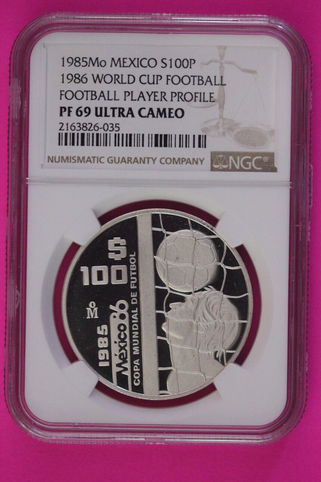 Top Pop Mexico 1985 PF 69 Ultra Cameo World Cup Football Player Profile 100 1096