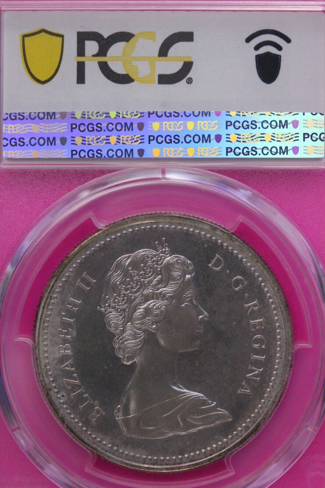 Rainbow Toned 1973 SP 68 Canada RC Mounted Police Silver Dollar PCGS Graded 738