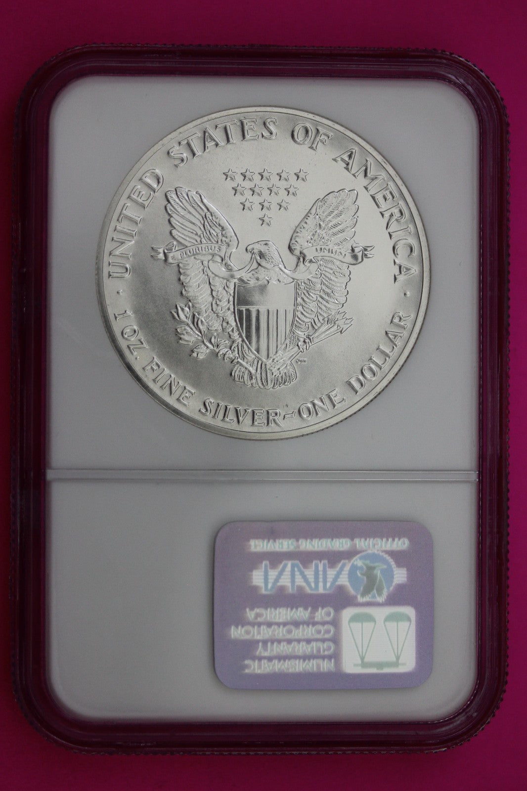 1989 MS 69 Silver Eagle 1 OZ .999 Silver NGC Certified Graded Authentic 179