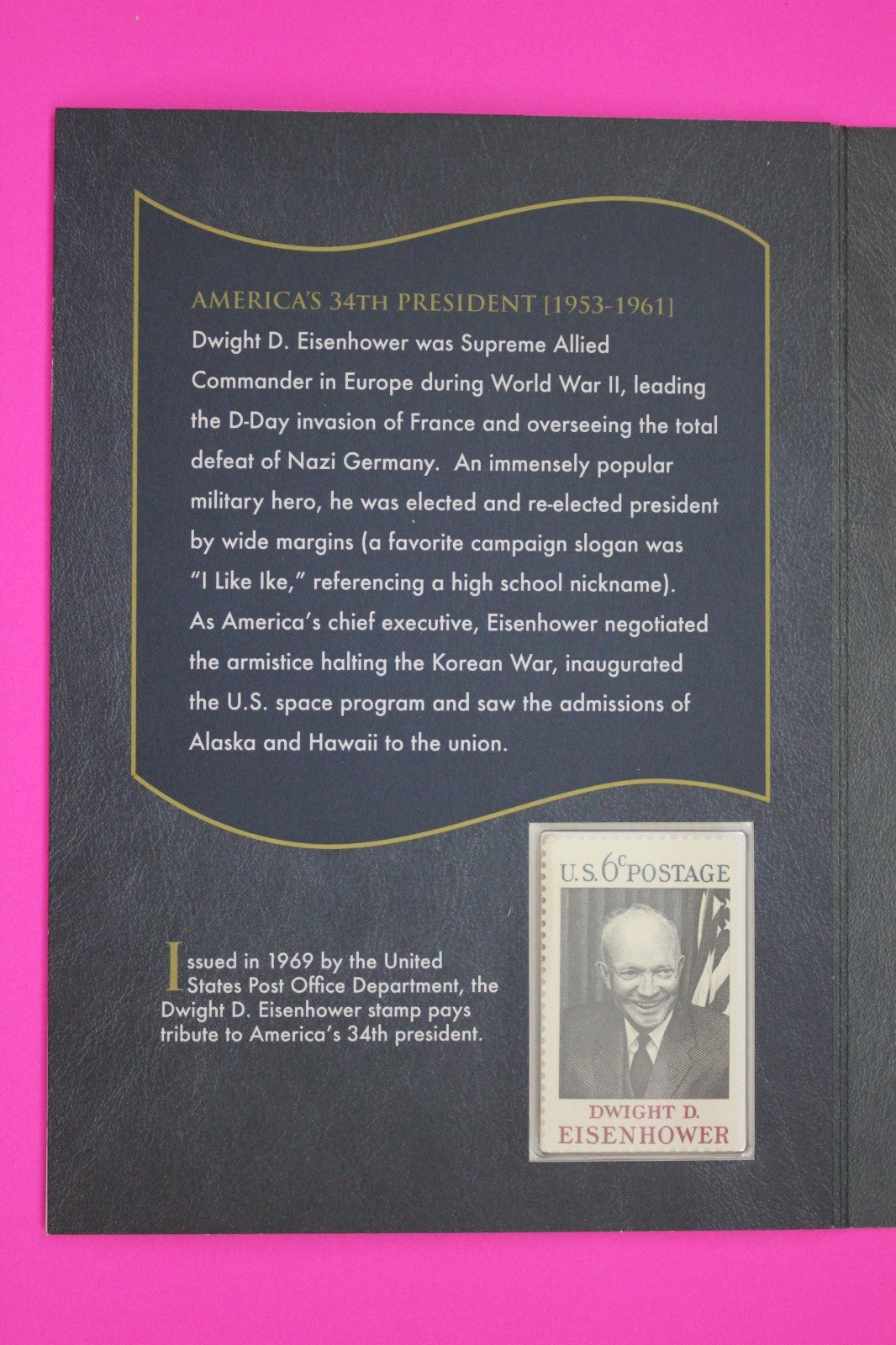 Gem 2015 Dwight Eisenhower Coins & Chronicles Set 1 OZ Silver Box & COA 7043