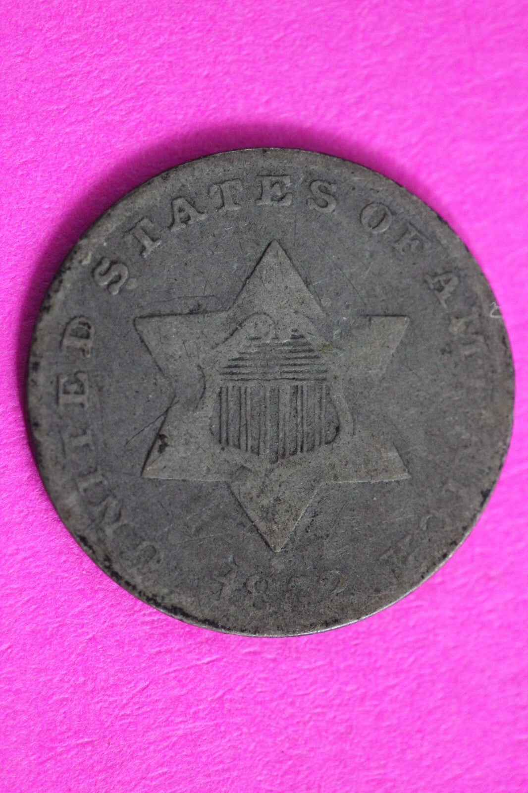 1852 Trime 3 Three Cent Silver Dime Exact Coin Shown In Pics Semi Key Date 50