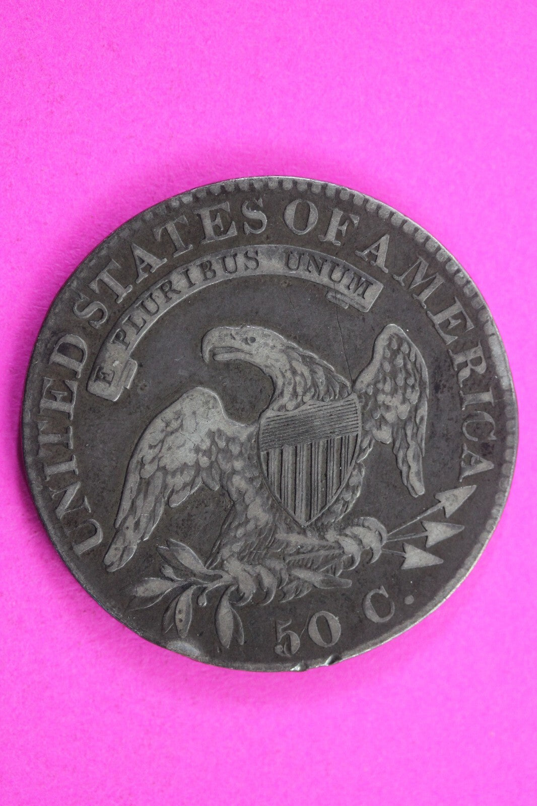 1822 Capped Bust Half Dollar Exact Coin In Pics Silver Rare Semi Key Date 01