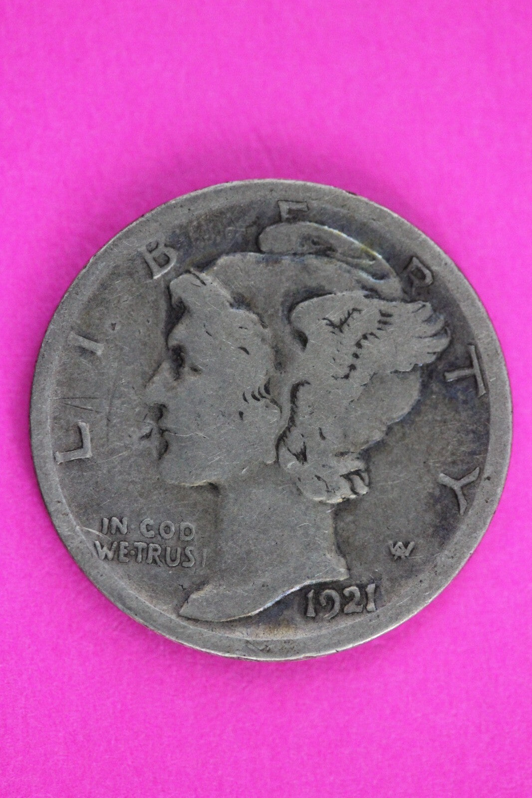 Key Date 1921 D Mercury Winged Liberty Dime Silver You Get Same Coin In Pics 33