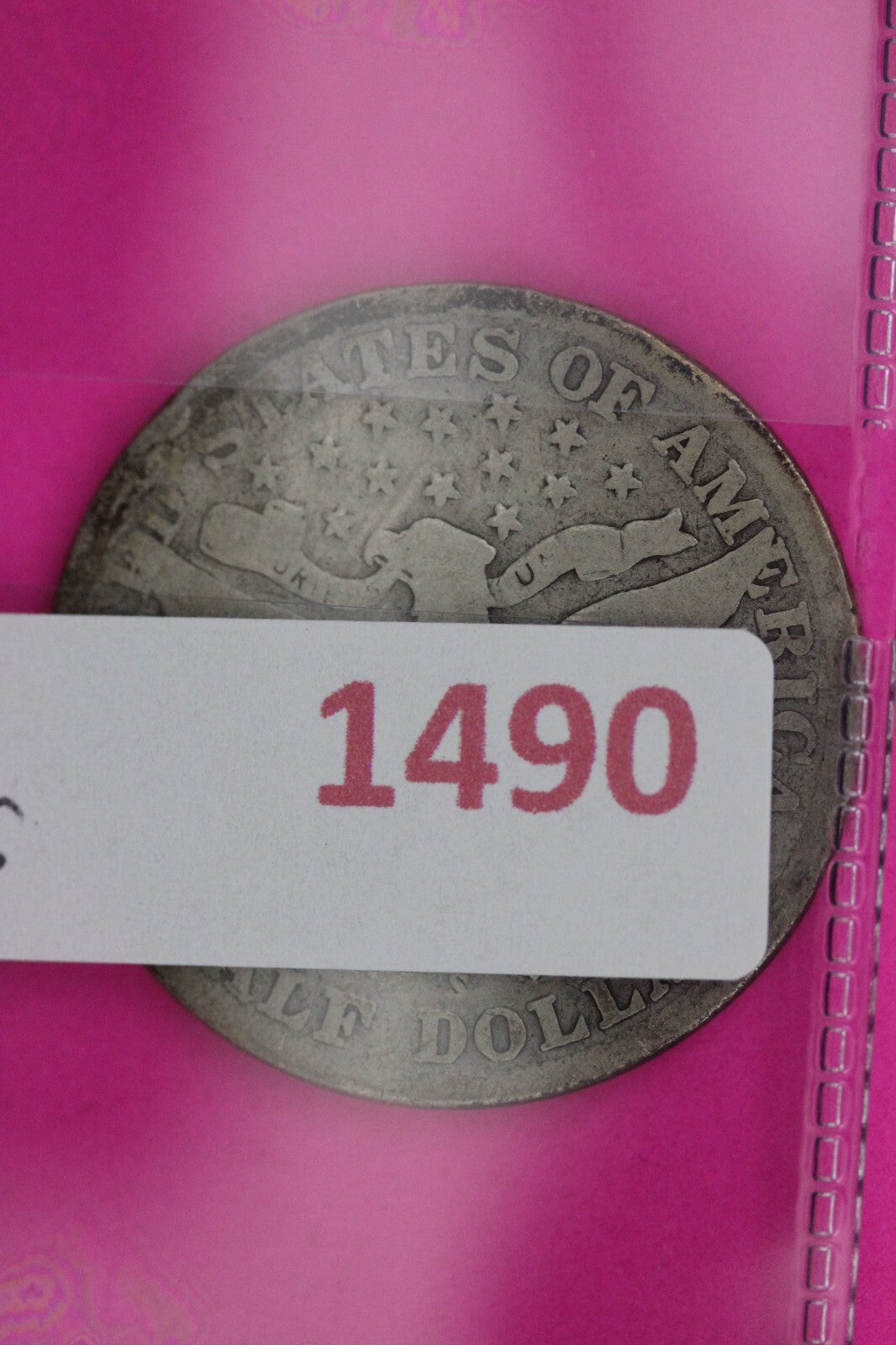 1909 Inverted S Barber Liberty Half Dollar Silver Coin Guaranteed Authentic 1490