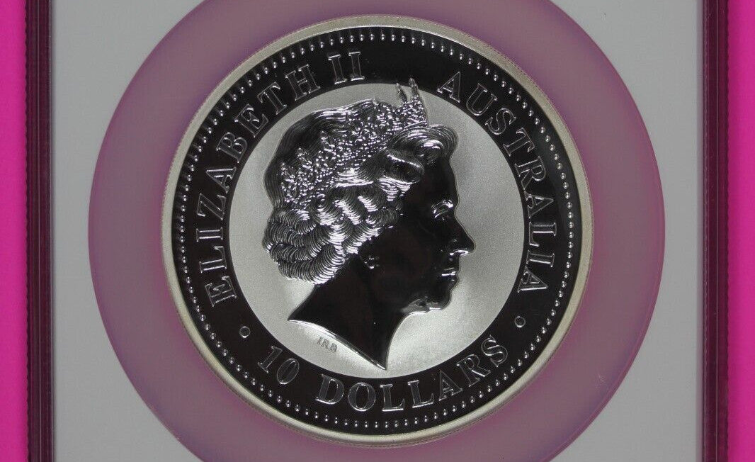 Top Pop Finest Known 2001 MS 69 10 OZ Silver Australia Year Of Snake NGC 7012