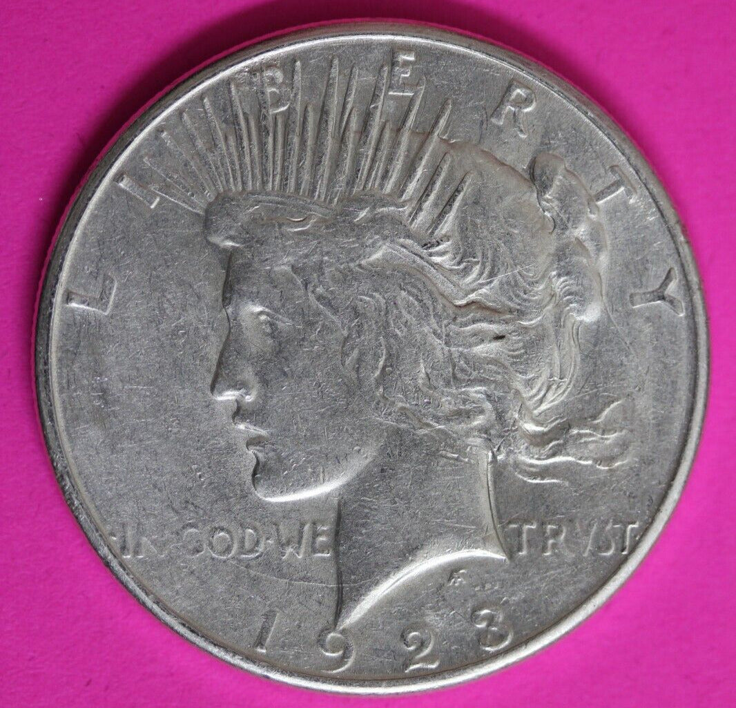 High Grade 1923 S Liberty Peace Silver Dollar San Francisco Mint Nice Luster 170