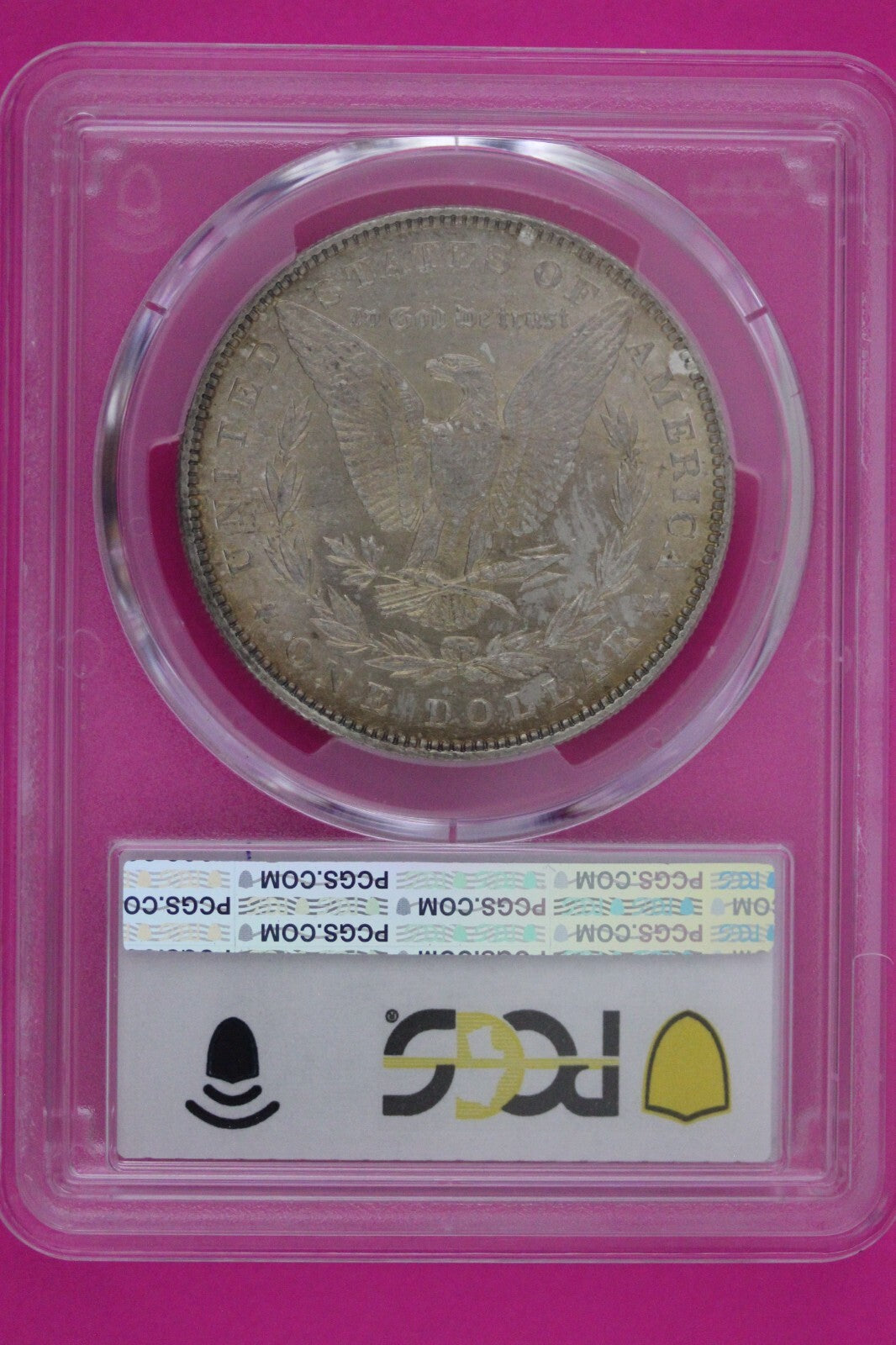 Toned 1887 P MS 63 Liberty Morgan Silver Dollar PCGS Certified Graded Slab 1078