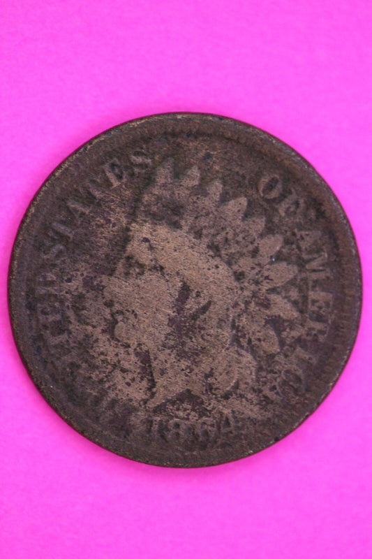 1864 L On Ribbon Bronze Indian Head Cent Penny Rare Exact Coin Shown 339