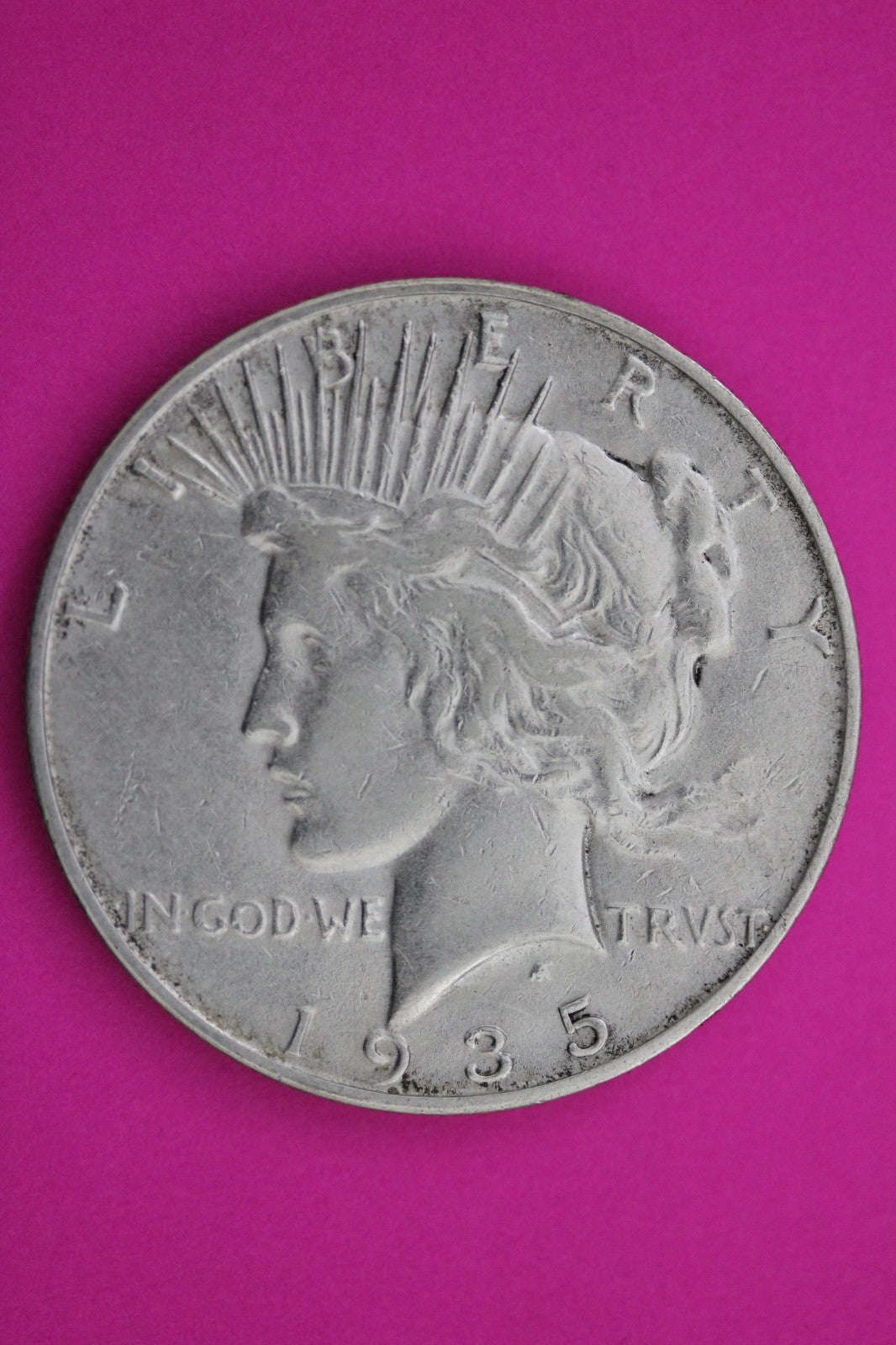 1935 S Peace Silver Dollar LIberty Coin Guaranteed Authentic U.S.A. Seller 1921