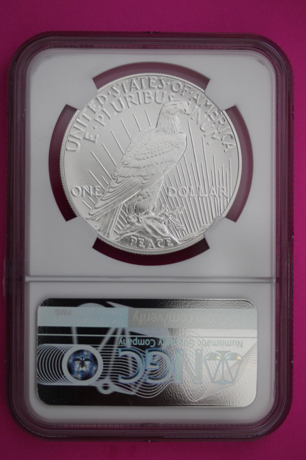 2021 MS 69 Peace Silver Dollar High Relief NGC Authentic Graded Coin Slab 138