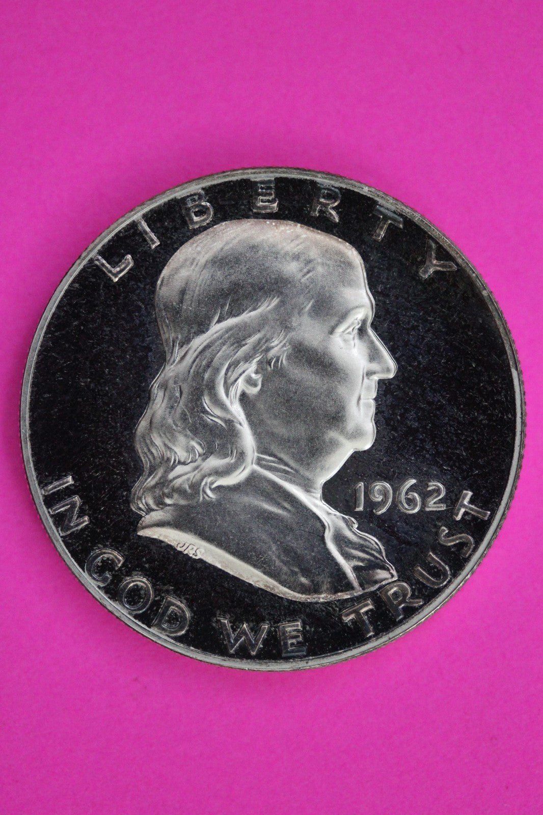 Toned Cameo OBV  1962 Proof Ben Franklin Half Dollar Silver Coin Authentic 1784