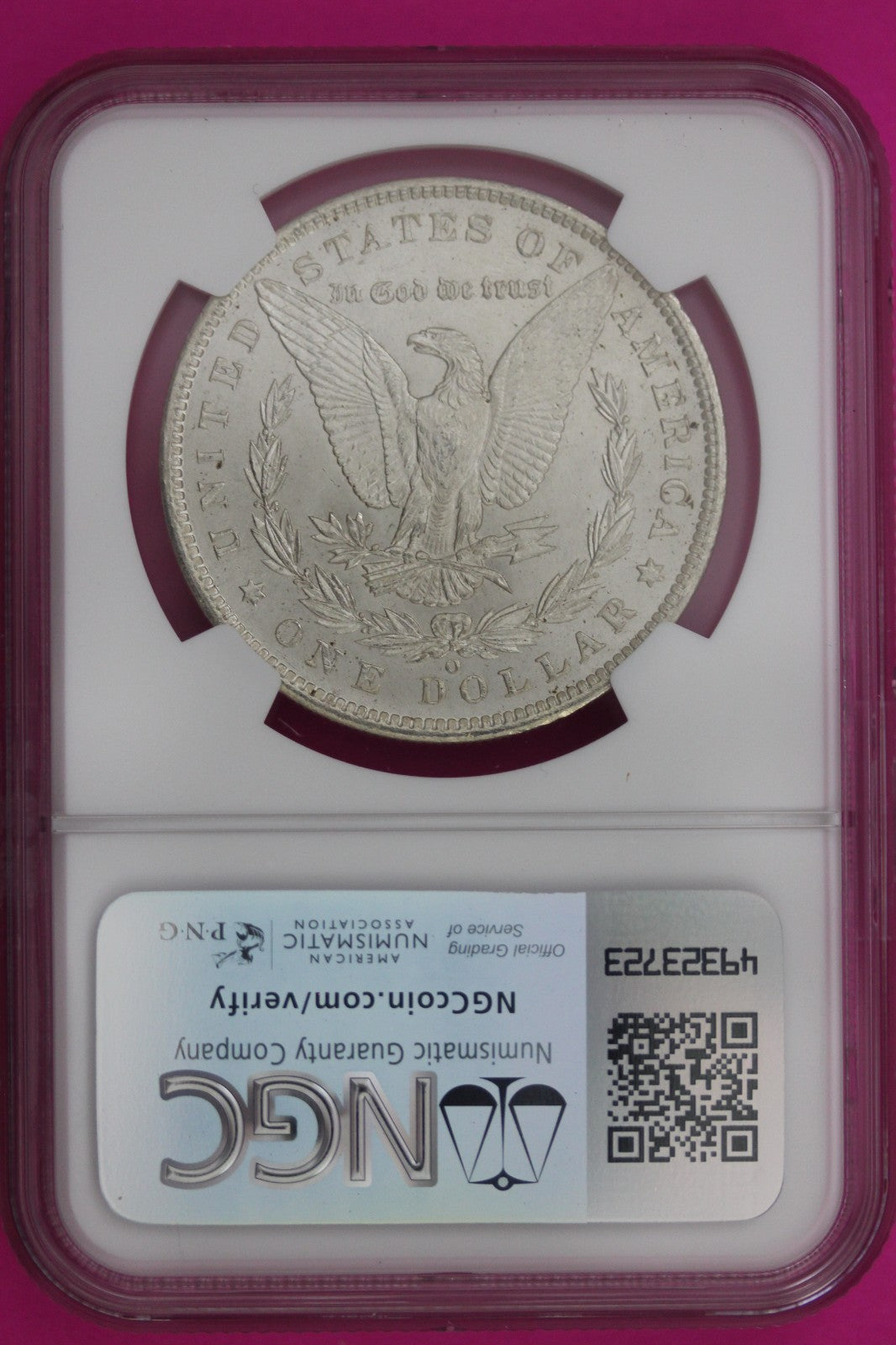 1885 O MS 63 Liberty Morgan Silver Dollar NGC Certified Graded Authentic 29