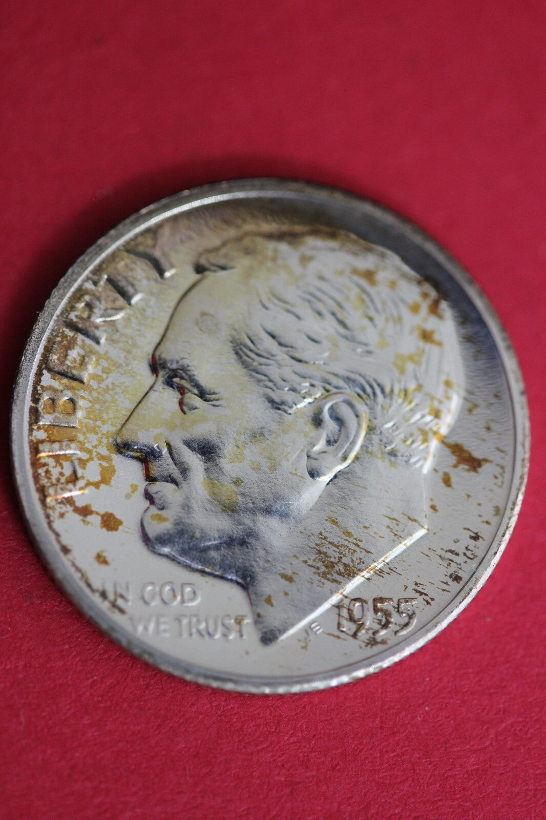 Toned 1955 Silver Proof Roosevelt Dime Exact Coin Shown  67