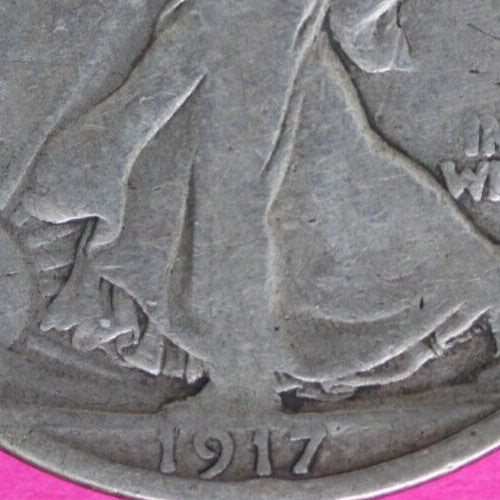 1917 Reverse S Walking Liberty Half Dollar Scarce Semi Key Date Silver Coin 70