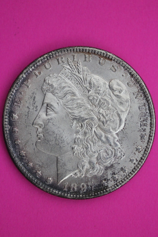 Nicely Toned 1897 P Liberty Morgan Silver Dollar Coin Guaranteed Authentic 103N