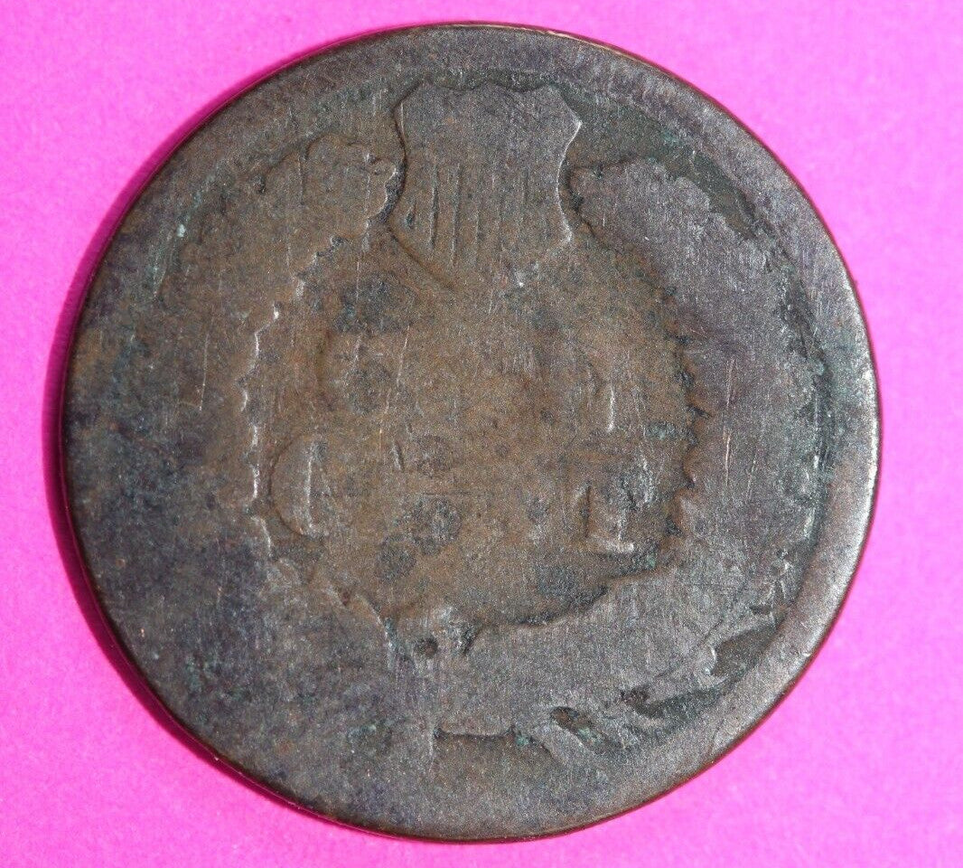 1865 Indian Head Cent Penny Scarce Early Type Coin Exact Coin Pictured 196