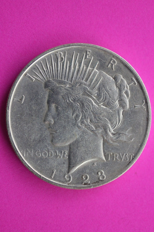 High Grade 1923 D Peace Silver Dollar LIberty Coin Guaranteed Authentic 0351N