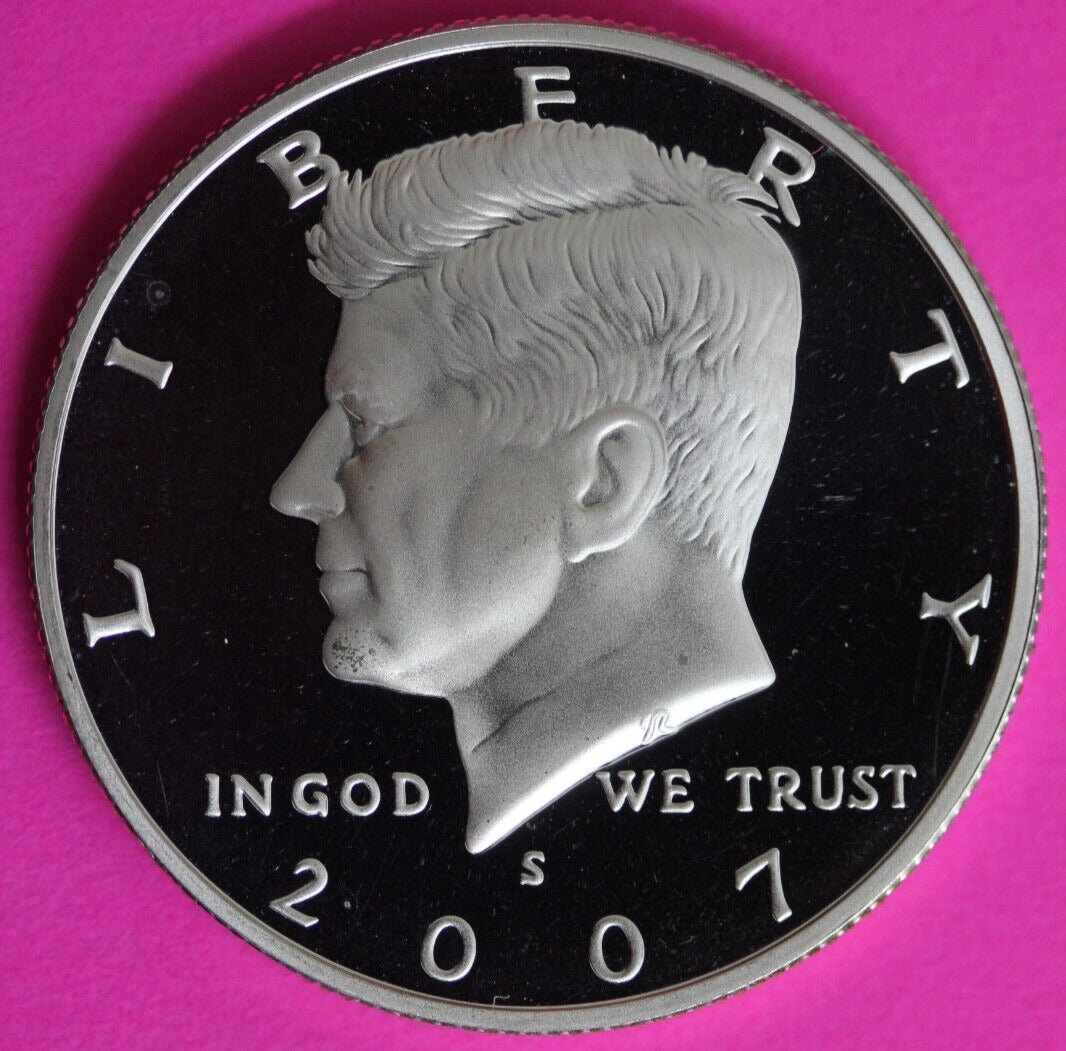 GEM Proof Silver 2007 S John F Kennedy Half Dollar Dcam Exact Coin Shown Tom 22