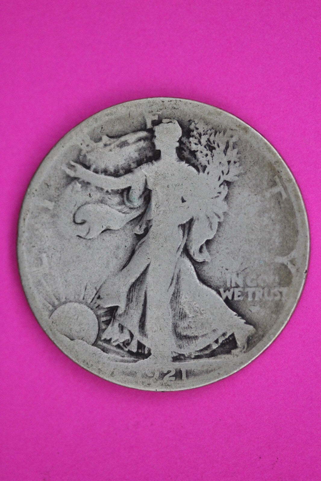 1921 P Walking Liberty Silver Half Dollar Guaranteed Authentic Genuine Coin 1508
