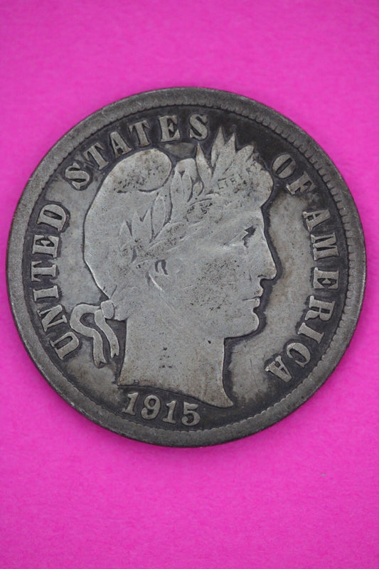 1915 P Barber Liberty Dime Scarce Semi Key Date Silver Coin Philadelphia 148